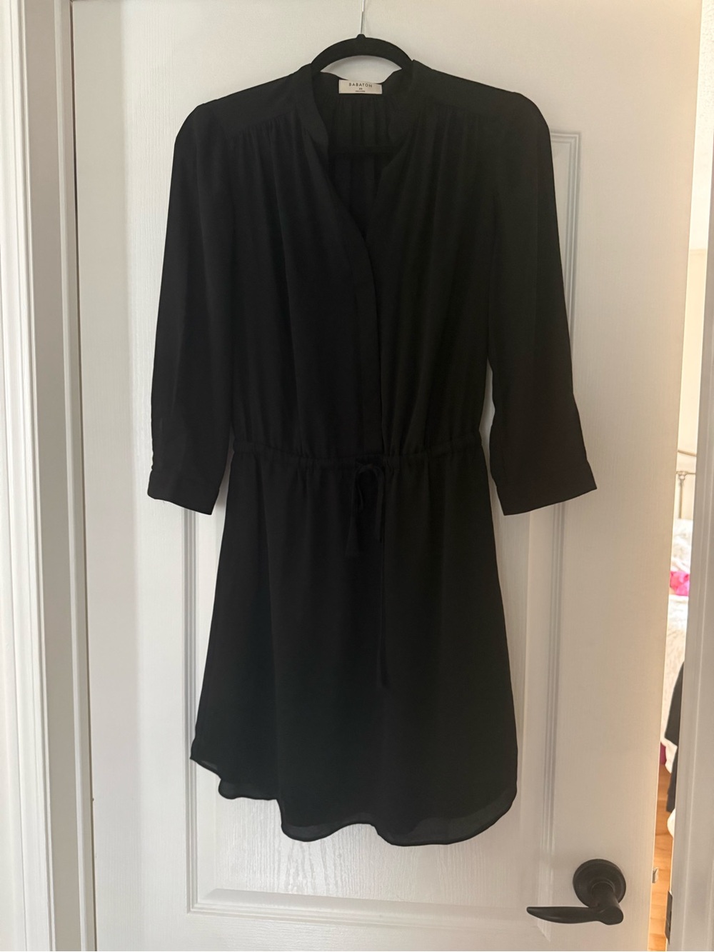Aritzia Babaton Black Dress tie waist – Size XS - Picture 7 of 7